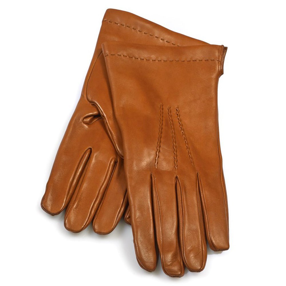Premium Leather Gloves - Classic Cognac Brown - RUGGAN