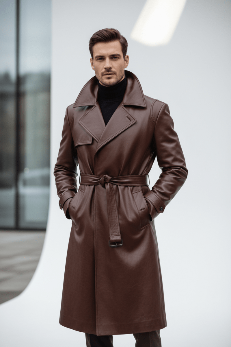 Trench Leather Coats - RUGGAN